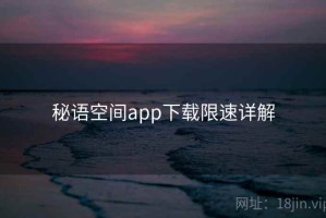 秘语空间app下载限速详解
