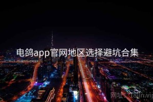 电鸽app官网地区选择避坑合集