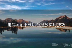 电鸽app下载后台播放实用技巧