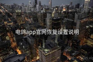 电鸽app官网恢复设置说明