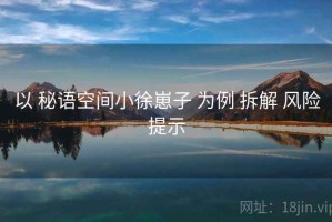 以 秘语空间小徐崽子 为例 拆解 风险提示