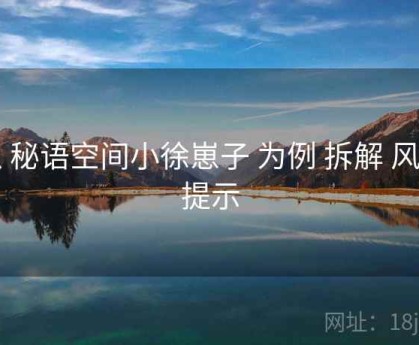 以 秘语空间小徐崽子 为例 拆解 风险提示
