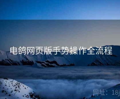 电鸽网页版手势操作全流程