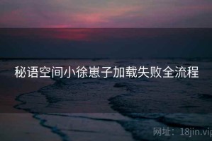 秘语空间小徐崽子加载失败全流程
