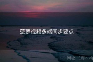 菠萝视频多端同步要点