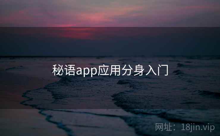 秘语app应用分身入门 秘语app应用分身入门