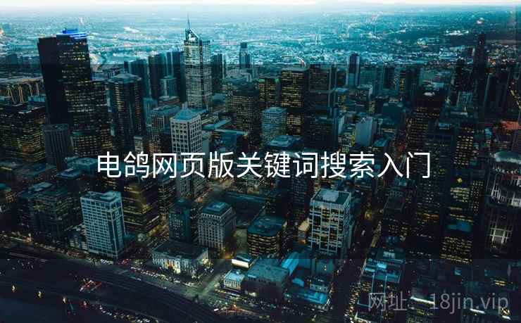 电鸽网页版关键词搜索入门 电鸽网页版关键词搜索入门