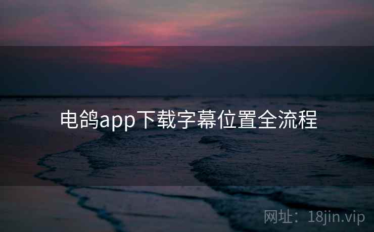 电鸽app下载字幕位置全流程 电鸽app下载字幕位置全流程
