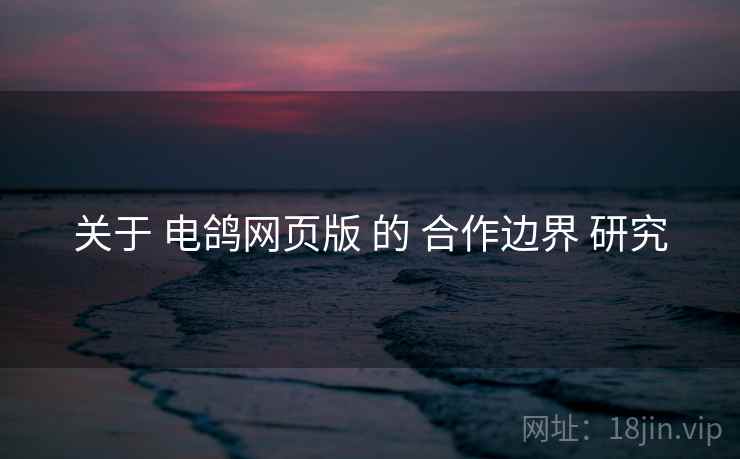 关于 电鸽网页版 的 合作边界 研究 关于 电鸽网页版 的 合作边界 研究